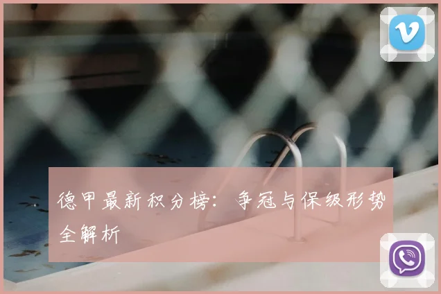德甲最新积分榜：争冠与保级形势全解析
